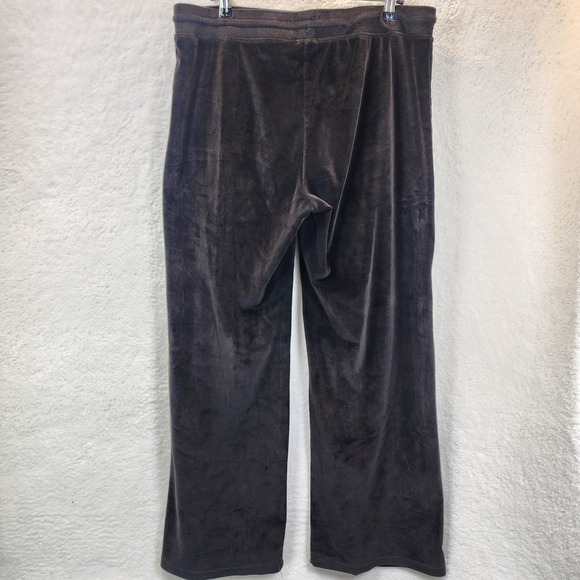 NBA Chicago Bulls Velour Jogger Pants Women XL Embroidered Lounge Sweat Cozy y2k - Picture 2 of 11